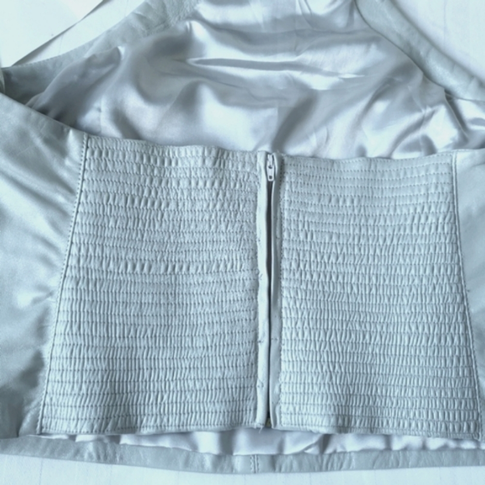 NWT Excelled Genuine Leather Halter Crop Top - Picture 3 of 11